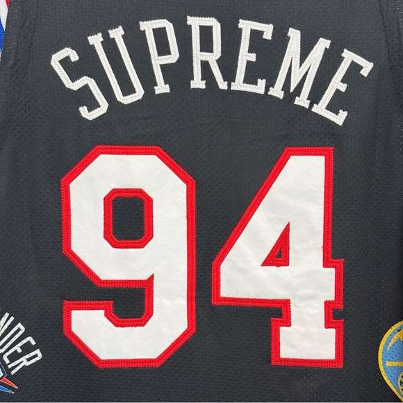 Supreme X Nike/NBA Teams Authentic Black Jersey Size 44/Medium Rare NWT - Picture 8 of 16